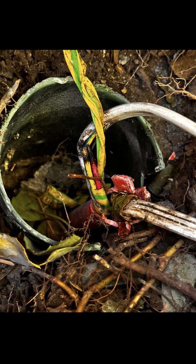 Corroded underground cable fault finding repair