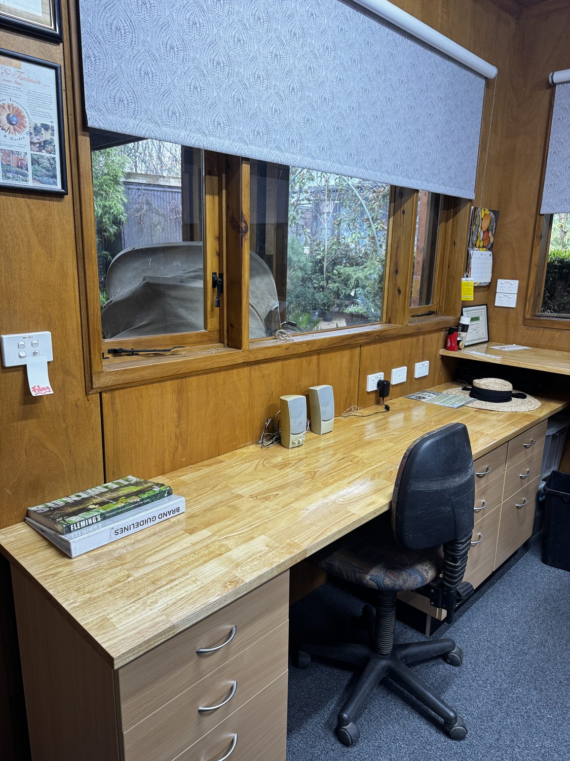 Office desk fit-out with power points and data cabling by S+ Electrical