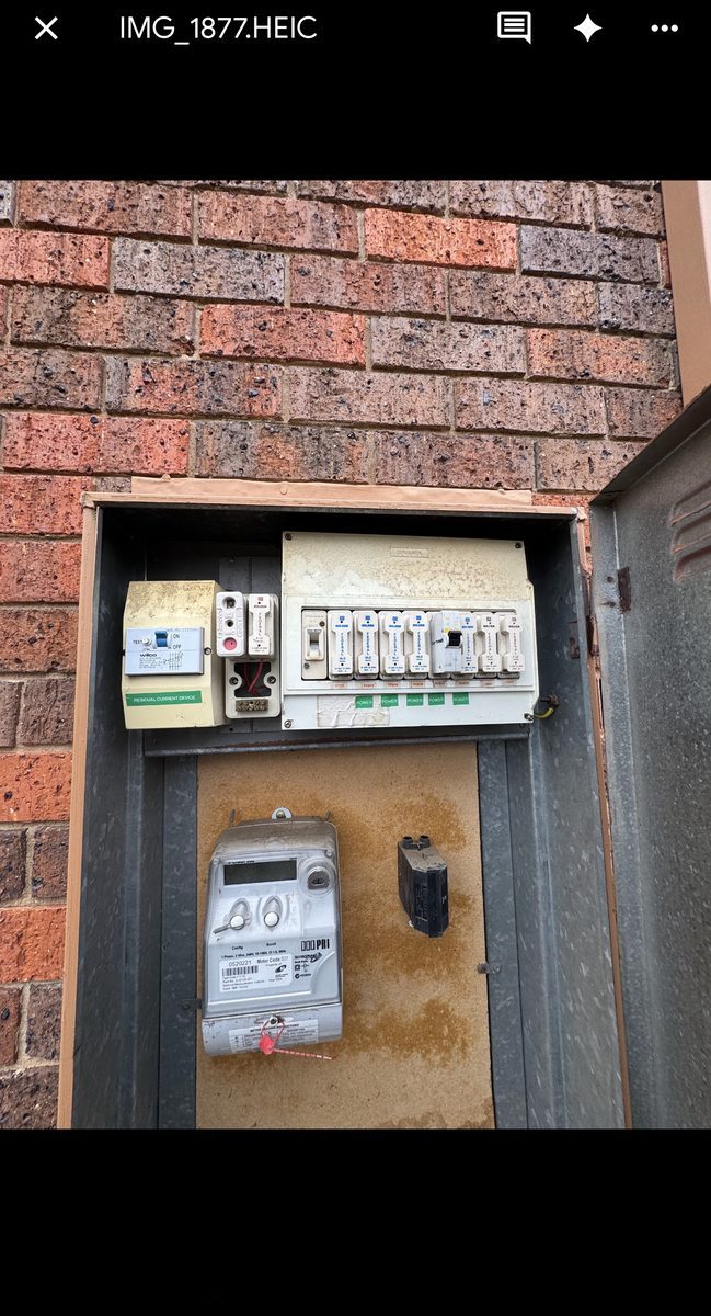 Old switchboard before upgrade — S+ Electrical